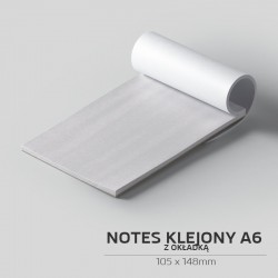 Notes klejony z okładką A6 (105x148mm)