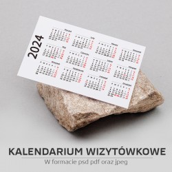 Kalendarium listkowe / wizytówkowe 2025 w psd pdf jpeg